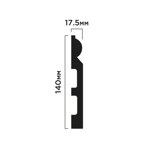 Плинтус ПОЛИСТИРОЛ HI WOOD 140мм х 17.5мм