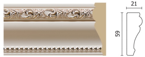 Молдинг полиуретановый 161-115G 59*21